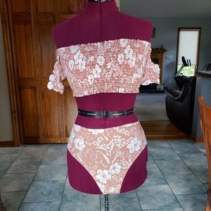 Floral high waisted bikini